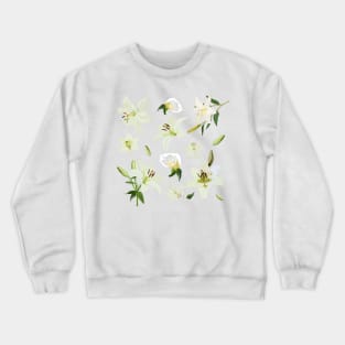 White Lilies Crewneck Sweatshirt